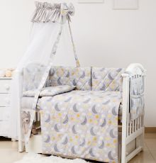 Постельный комплект 8 эл Twins Premium Glamour 4029-TGN-101, Ноченька серая